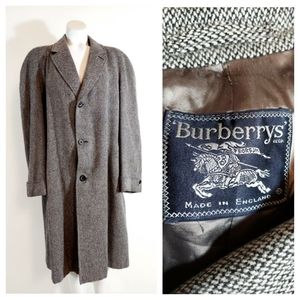Vintage Burberrys 100% wool tweed coat xl